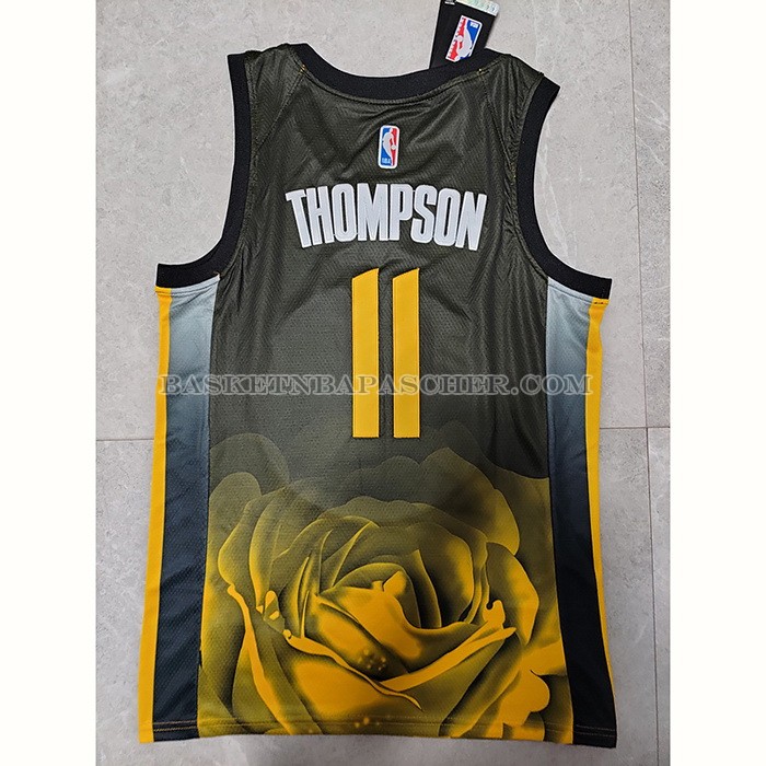 Maillot Golden State Warriors Klay Thompson NO 11 Ville 2022-23 Noir